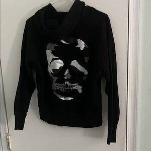 Zadig & Voltaire Black Hoodie with Camp Skull